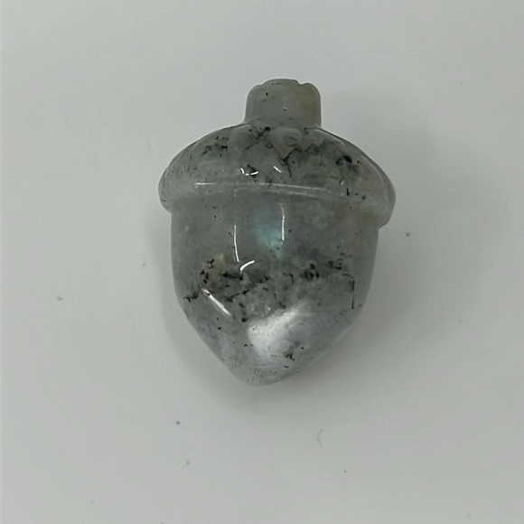 Natural‎ Moonstone Acorn: Handmade Carved Crystal Rock - Picture 2 of 7